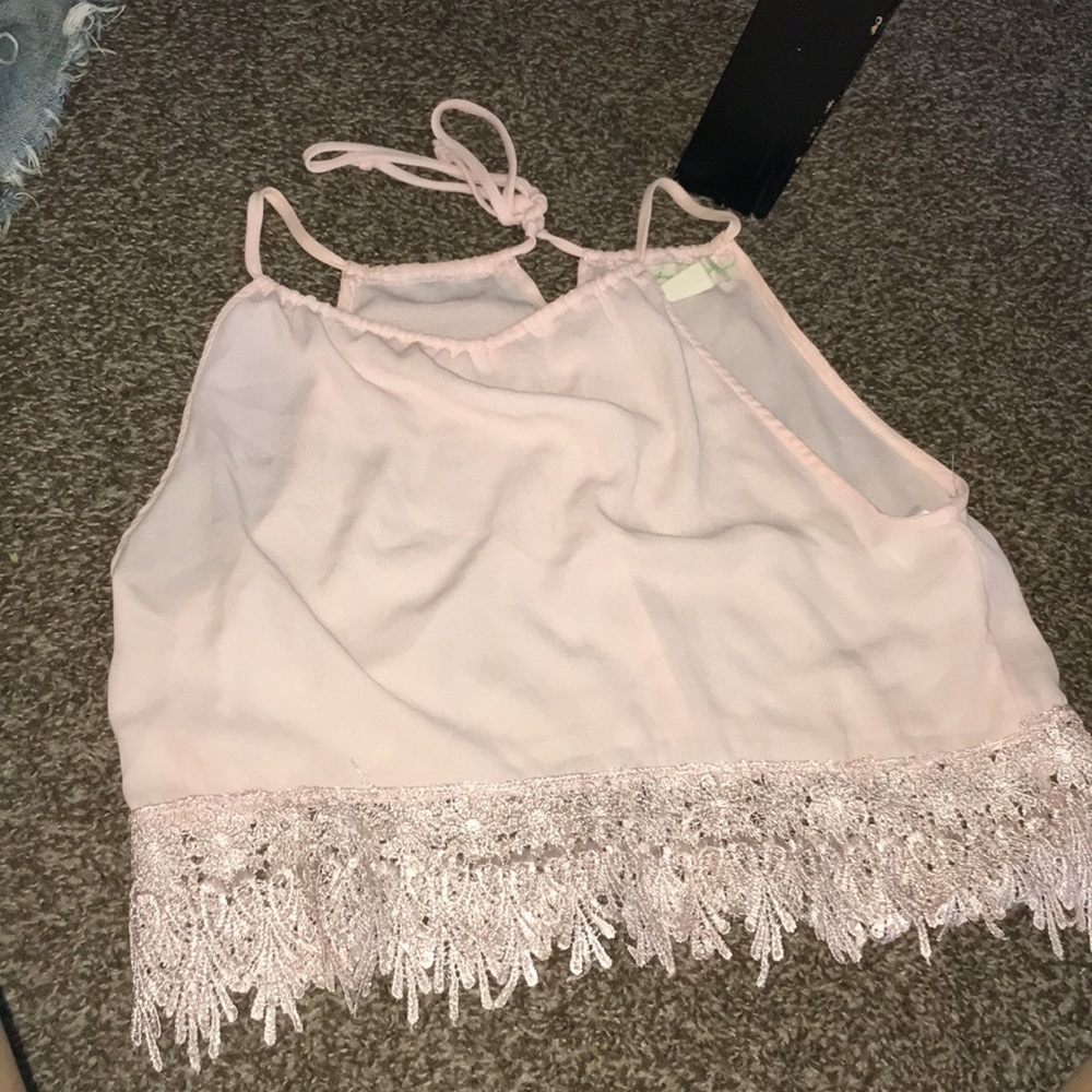Cute pink small top